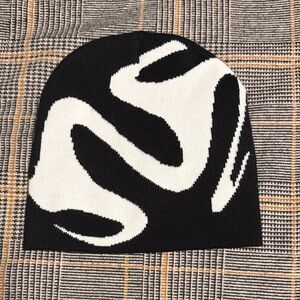 Black and White Patterned Beanie